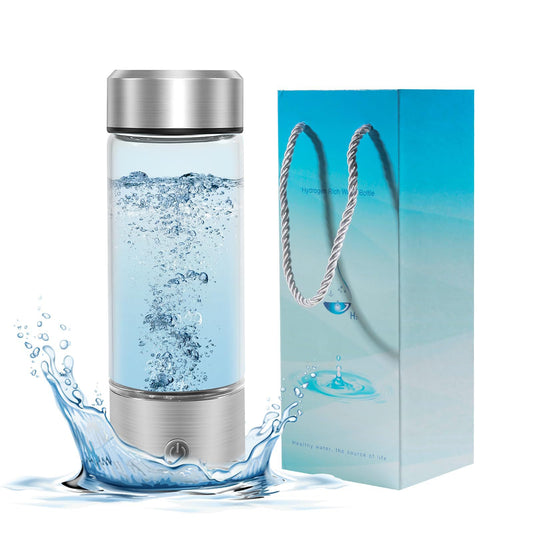 HydroX™ Hydrogen Water Generator Bottle – 420ml Silver